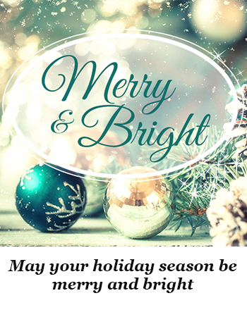 May your holiday season be merry and bright